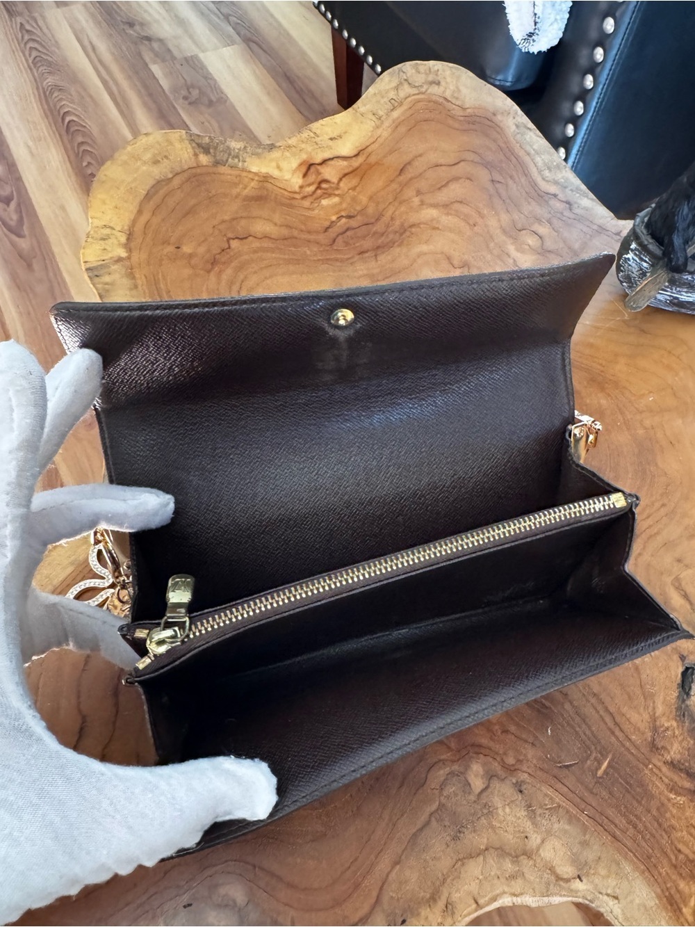 Just In 🔥 Louis Vuitton DAMIER Sarah wallet vintage converted Crossbody b+ - Picture 10 of 17